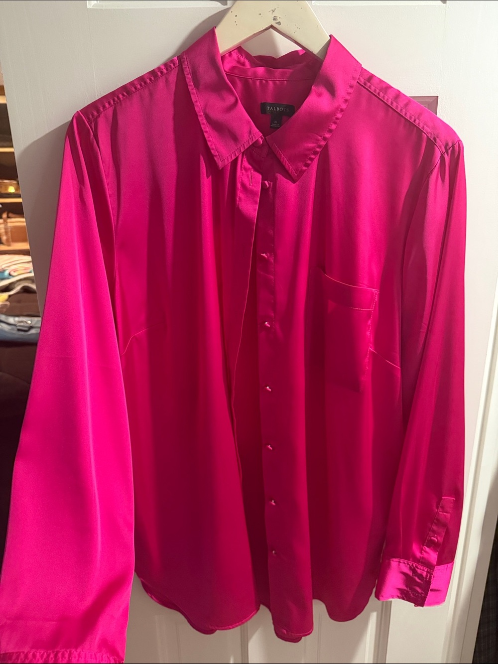 Talbots Hot Pink Button-Down Dress Shirt